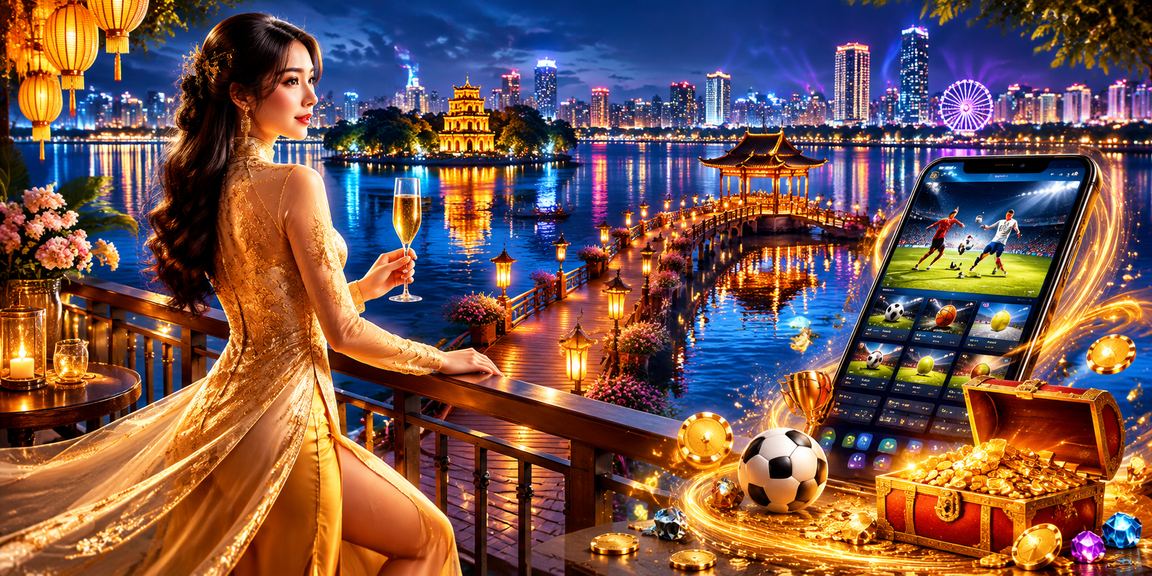 Người dùng tại Hà Nội mặc áo dài trải nghiệm dịch vụ cá cược thể thao trực tuyến
